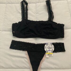Charmed Underwire Bra and underwear - Black 36C bra and size 7 underwear